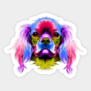 Dog Head Colorful Sticker